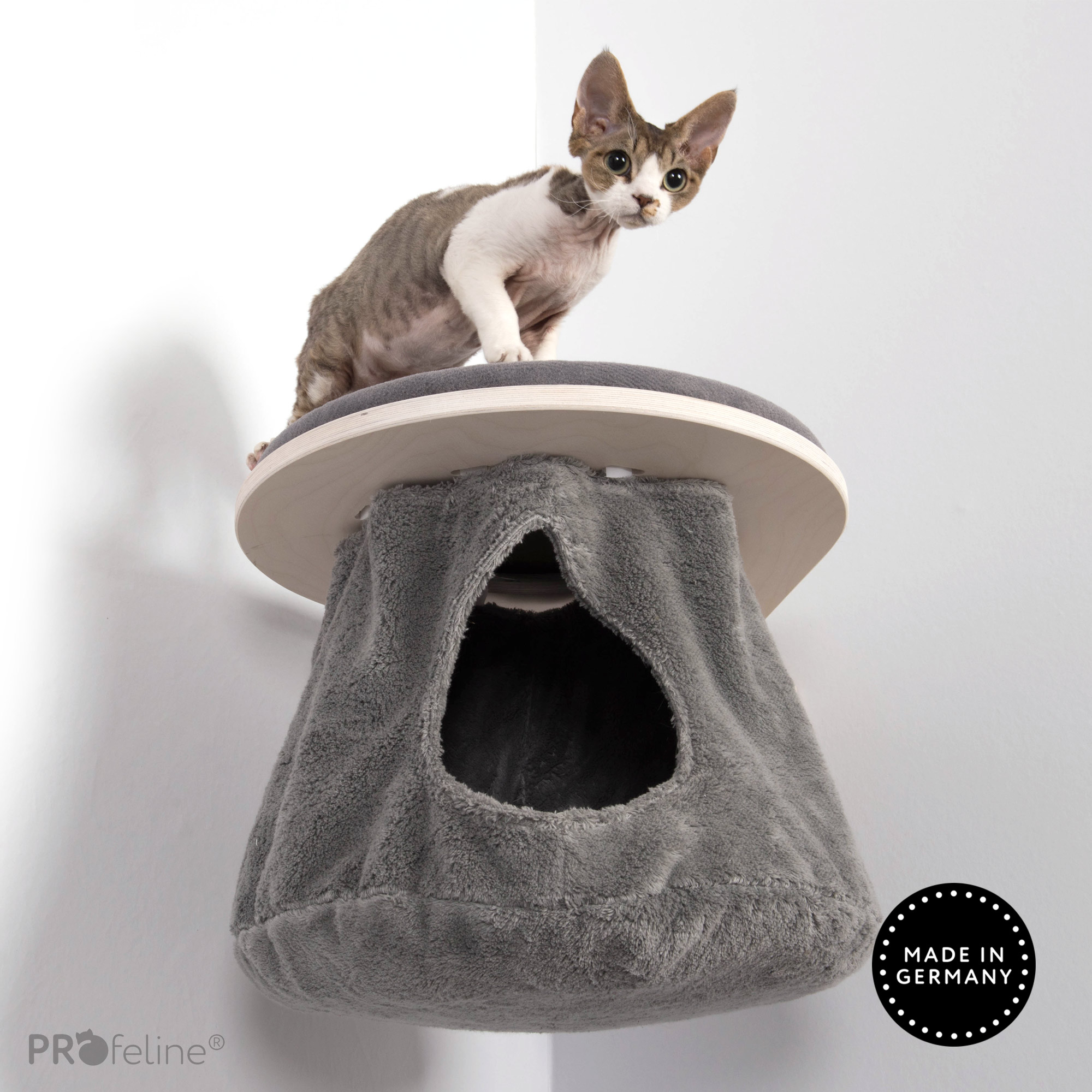 Katzen Wandhängehöhle Katzen Wandhängehöhle grau