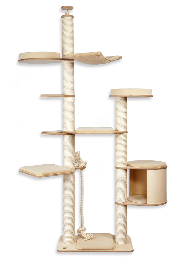 Kratzbaum deckenhoch Teppich beige