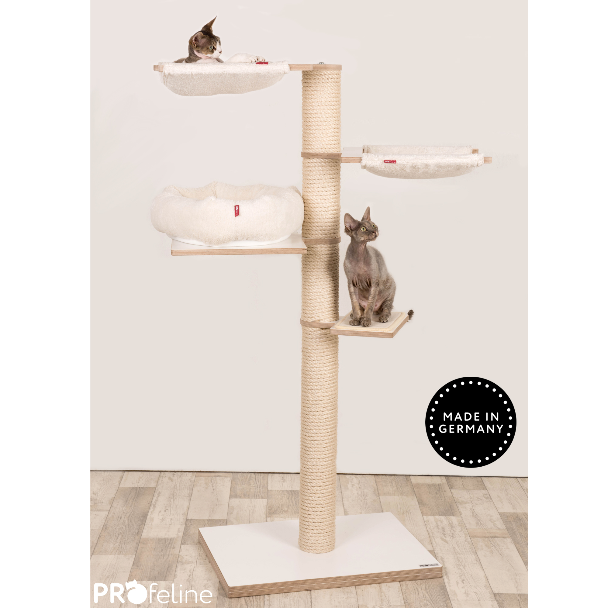 Kratzbaum freistehend weiss modern
