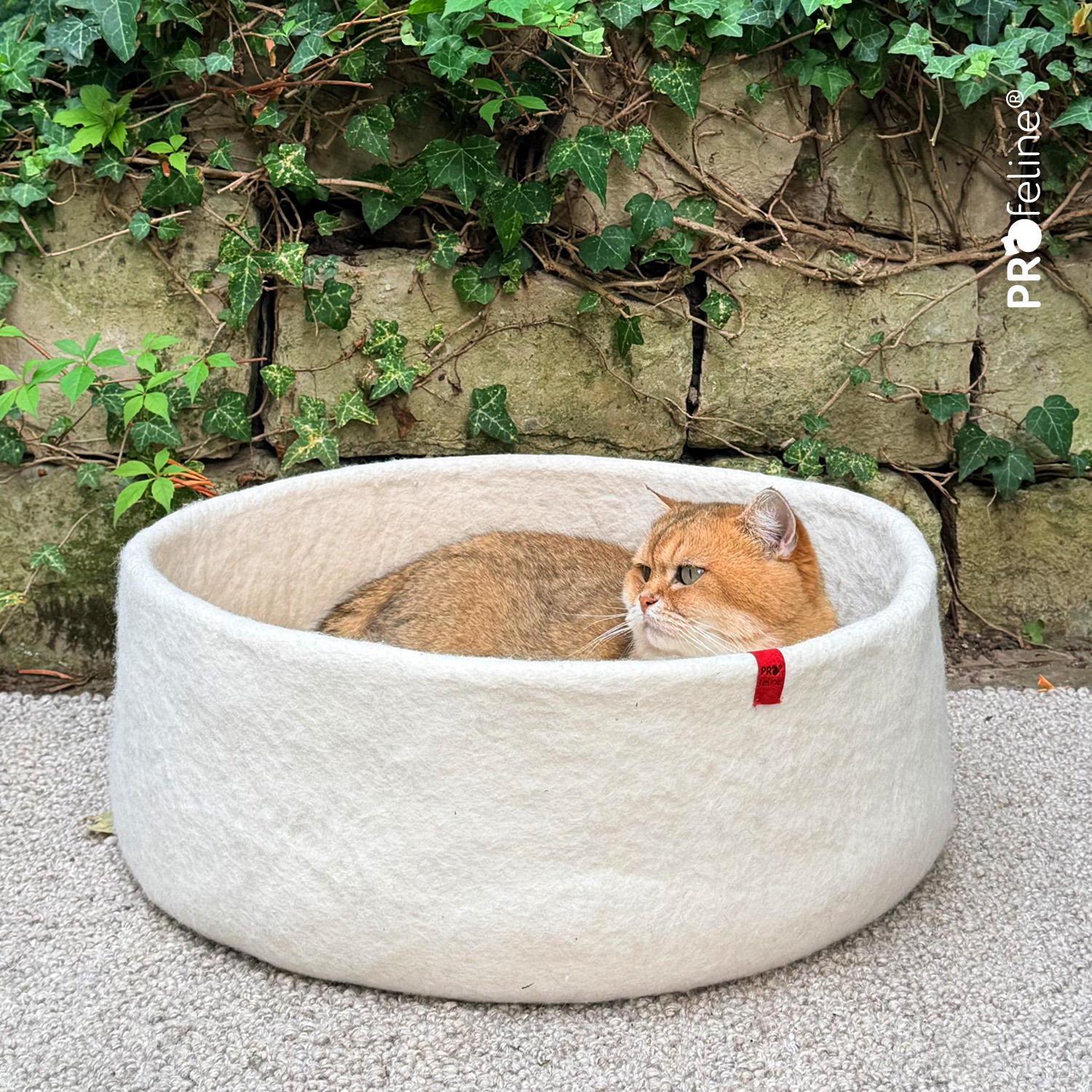 Felt Basket - Handgefilztes Katzenbett / Natur
