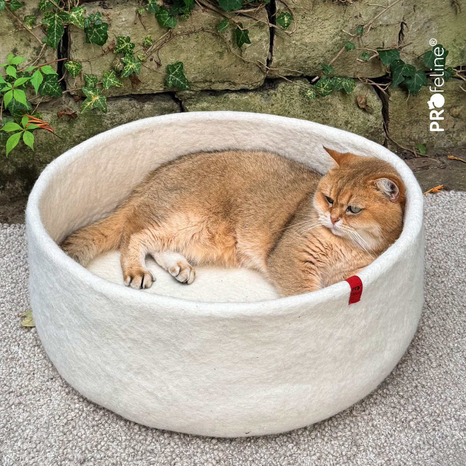 Felt Basket - Handgefilztes Katzenbett / Natur
