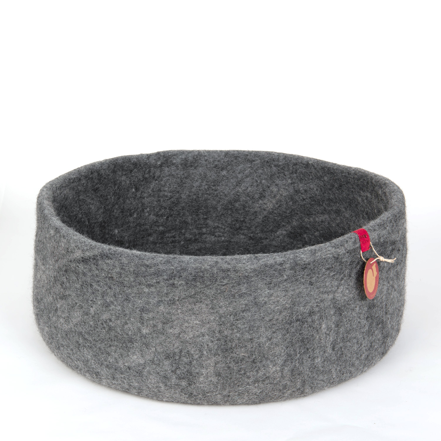 Felt Basket  - Handgefilztes Katzenbett / Anthrazit
