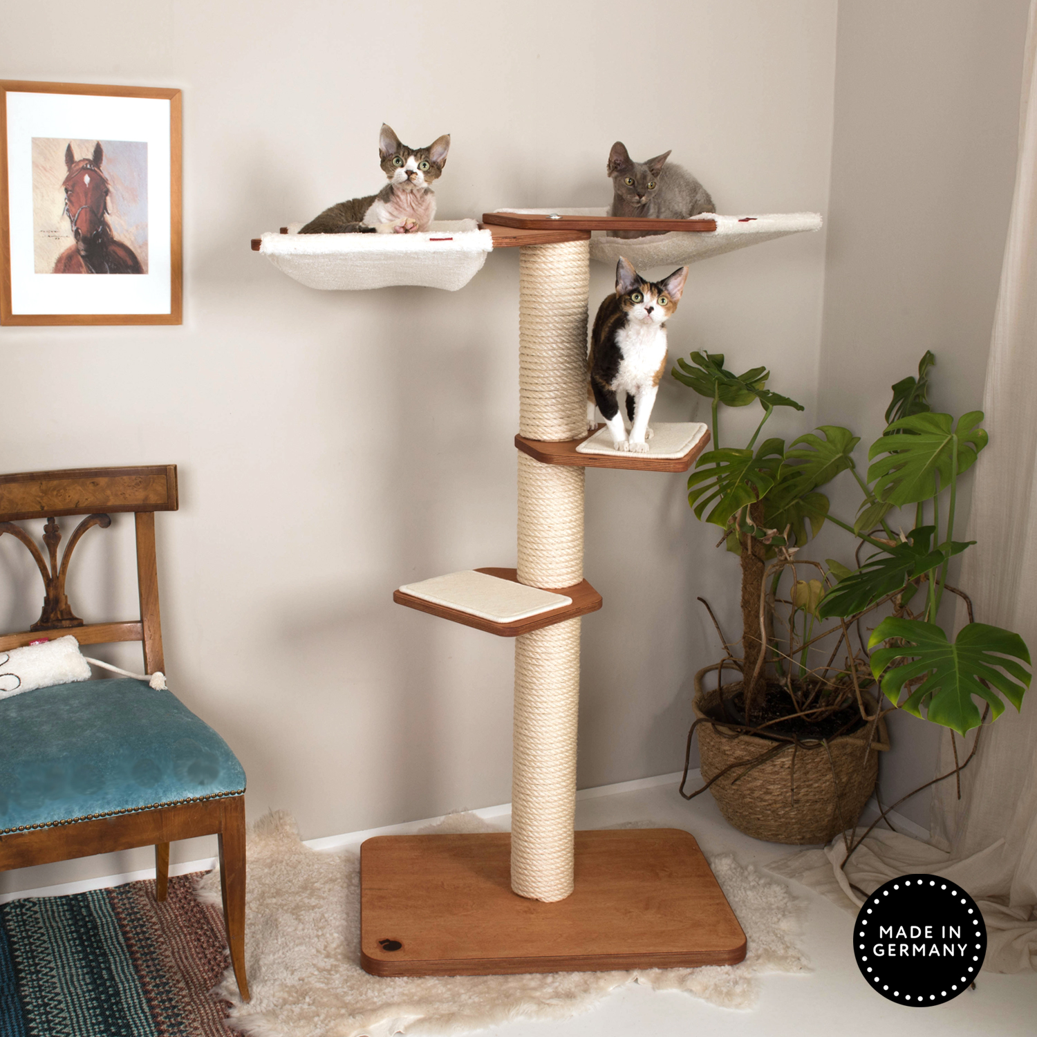 Kratzbaum freistehend Hängematten