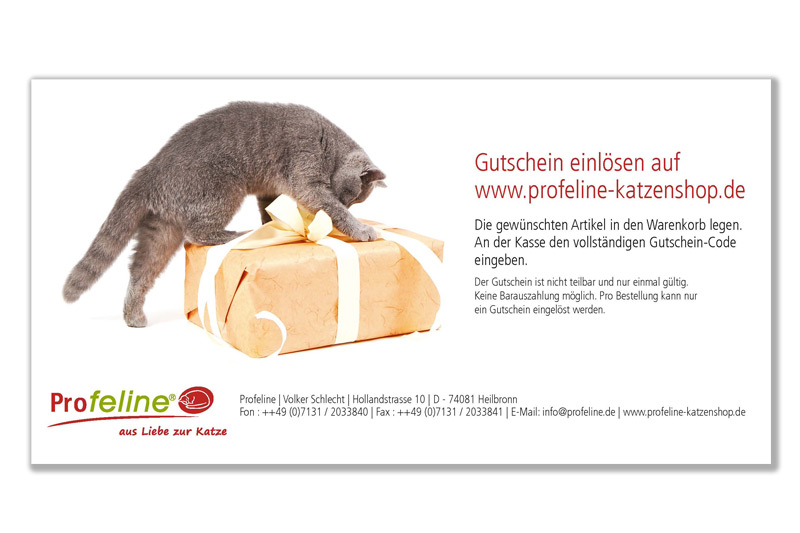 Geschenk Gutschein für Katzeneltern