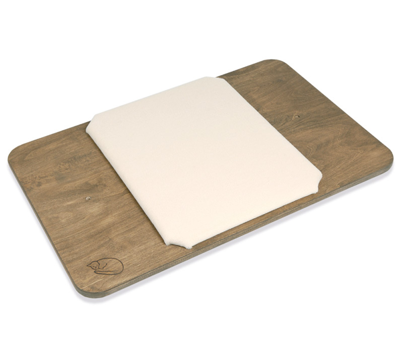 Modul BP2 Bodenplatte Kratzbaum Bodenplatte Holzfarbe Eiche, Bezung Teppich Natur