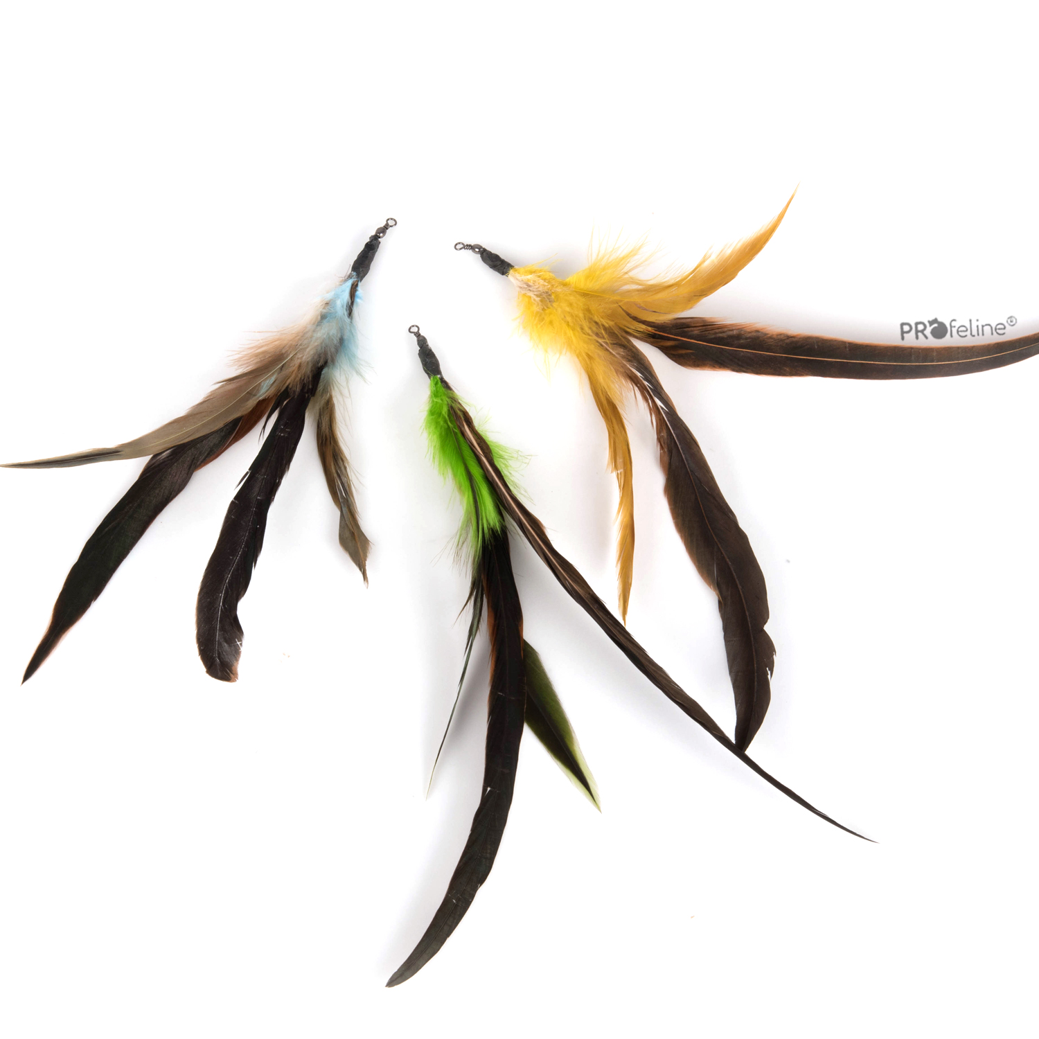 Flatter Feathers 3 Set Anhänger Ersatz Federn für Katzenangeln