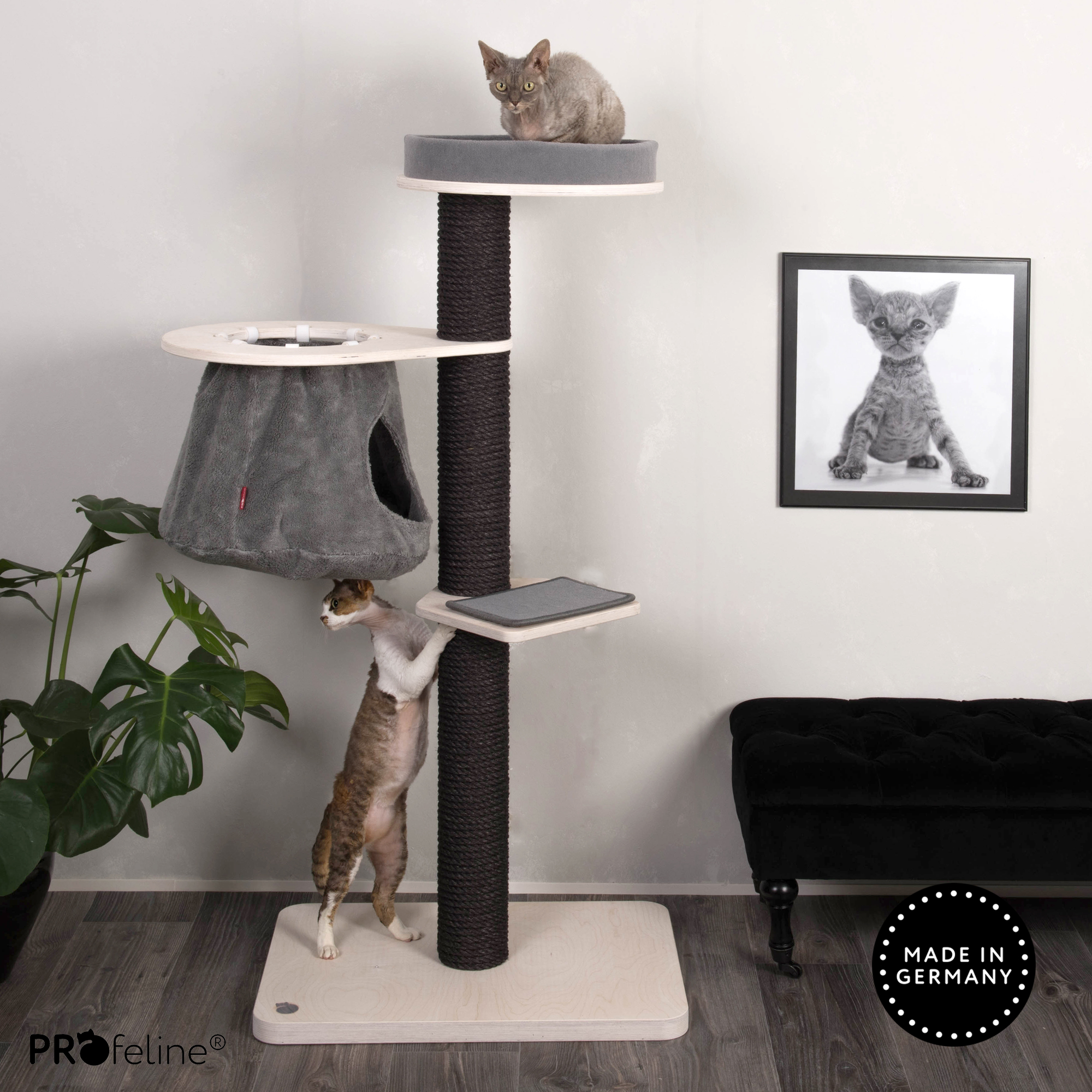 Kratzbaum Modell Heidi Kratzbaum Heidi Höhle grau