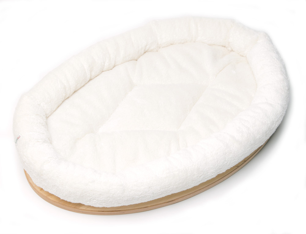 Modul LO2 Verbindungsebene mit Rand Grosse Liegeebene Birke, Klettbettklett Natur / Birch, Velcro Cushion Natural