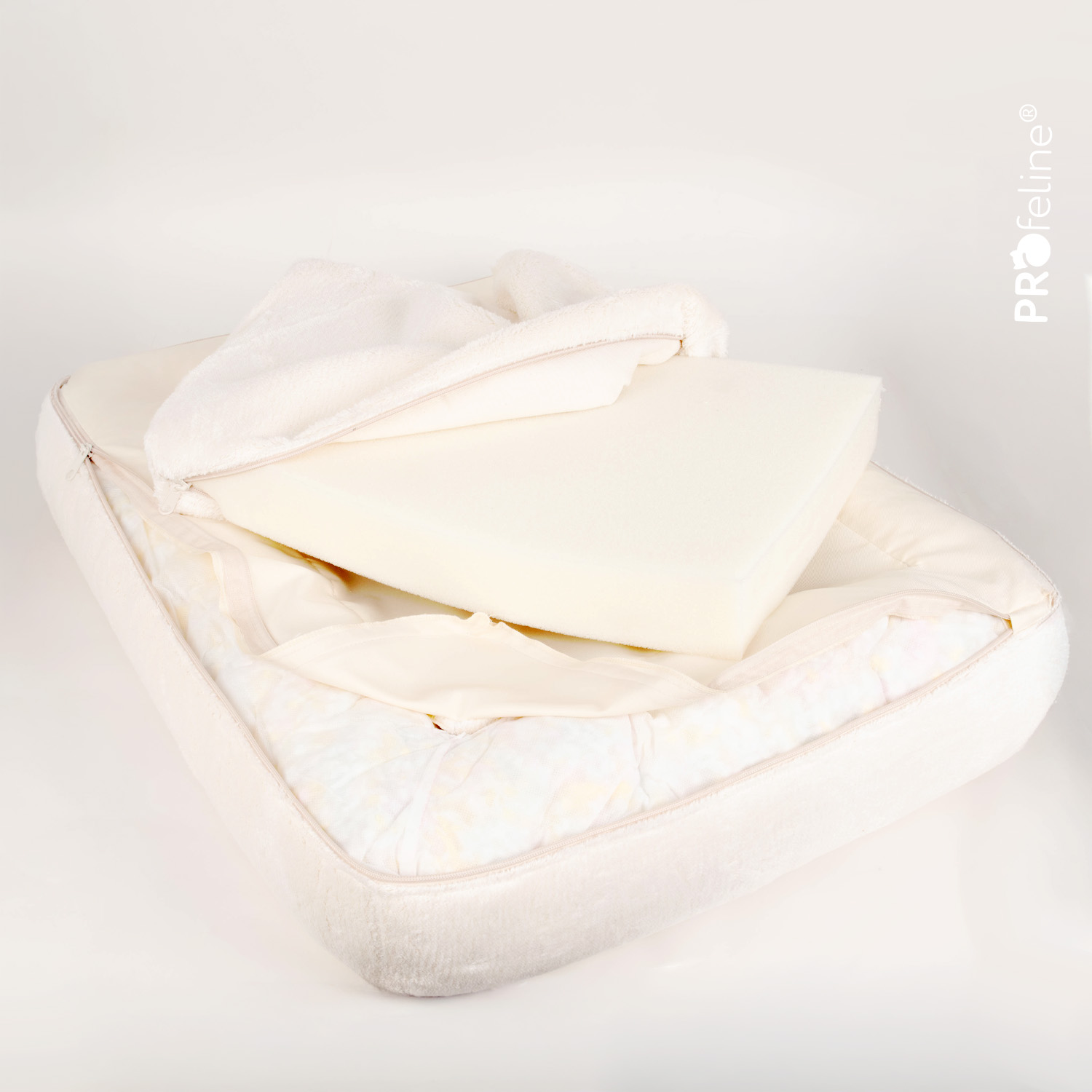 Orthopädisches Katzenbett aus Baumwolle 80 cm waschbar