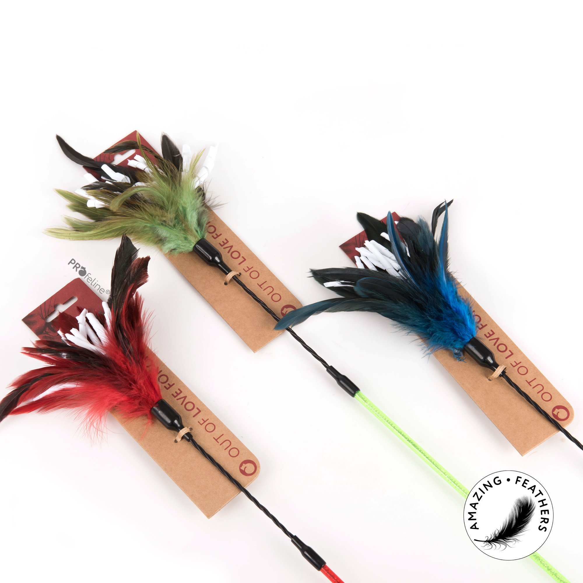 Profeline - Katzenwedel Crinkle Dancer Katzen Federtänze Nachhaltige Verpackungr