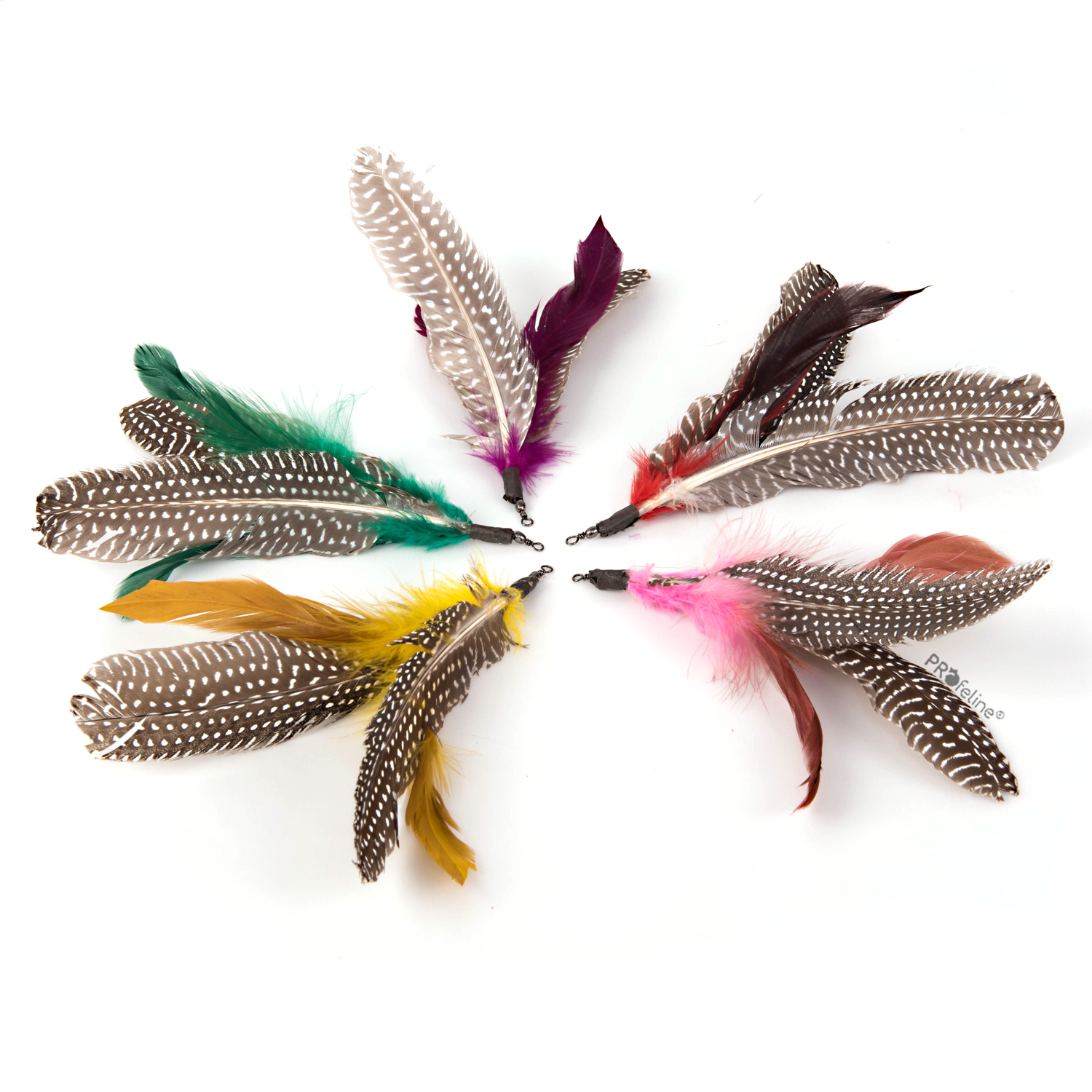Spinning Feather 2 Set Anhänger Routierende Federanhaenger für Katzenangel