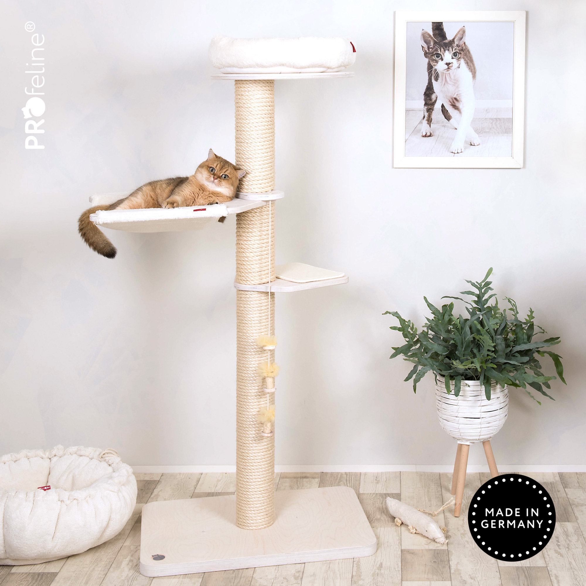 Kratzbaum modern Weiss